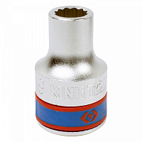 Головка торцевая стандартная двенадцатигранная 1/2", 9 мм KING TONY 433009M