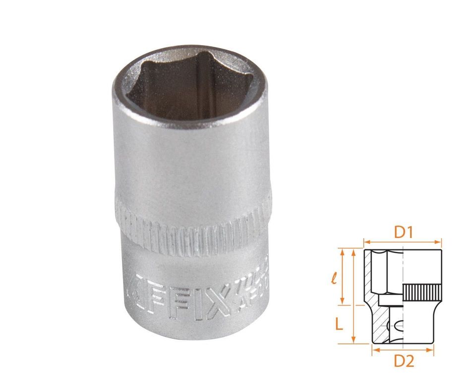 Головка торцевая стандартная шестигранная 3/8" 12 мм AFFIX AF00030012