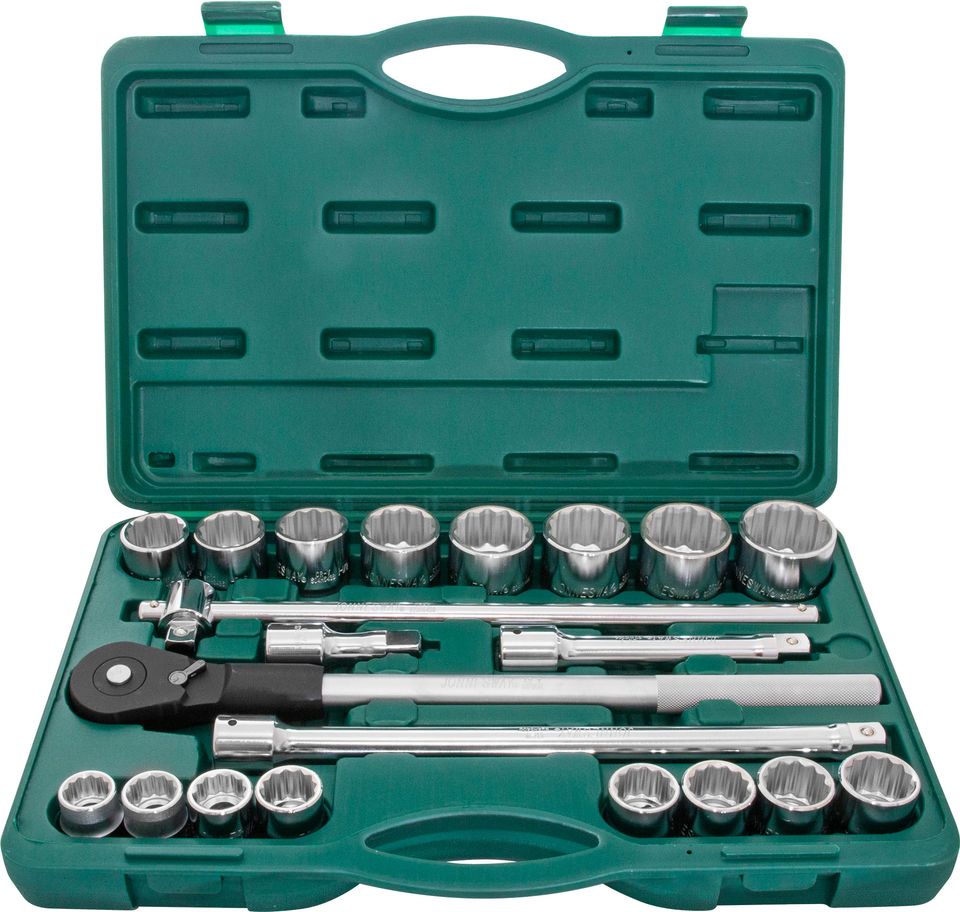 Набор головок торцевых дюймовых S04H6622S (S04H6422S), 3/4"DR, SAE 7/8"--2", 22 предмета