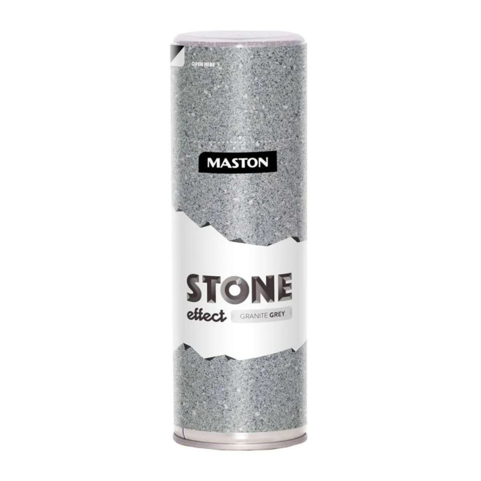 Краска аэрозольная MASTON с эффектом камня Гранит 831-004 серая 0.4 л