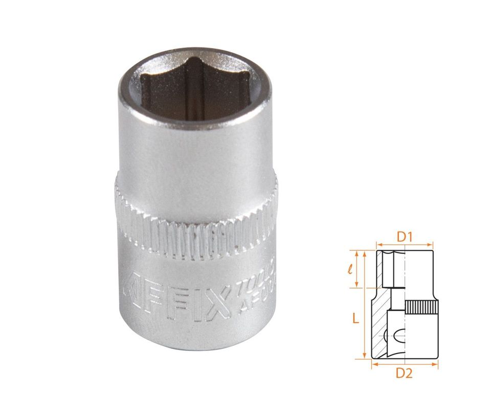 Головка торцевая стандартная шестигранная 3/8" 11 мм AFFIX AF00030011