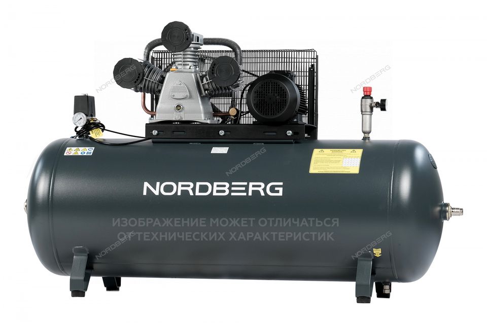 Компрессор поршневой с ременной передачей NORDBERG NCP500/1400-16 (380В, ресив. 500л, 1400л/мин