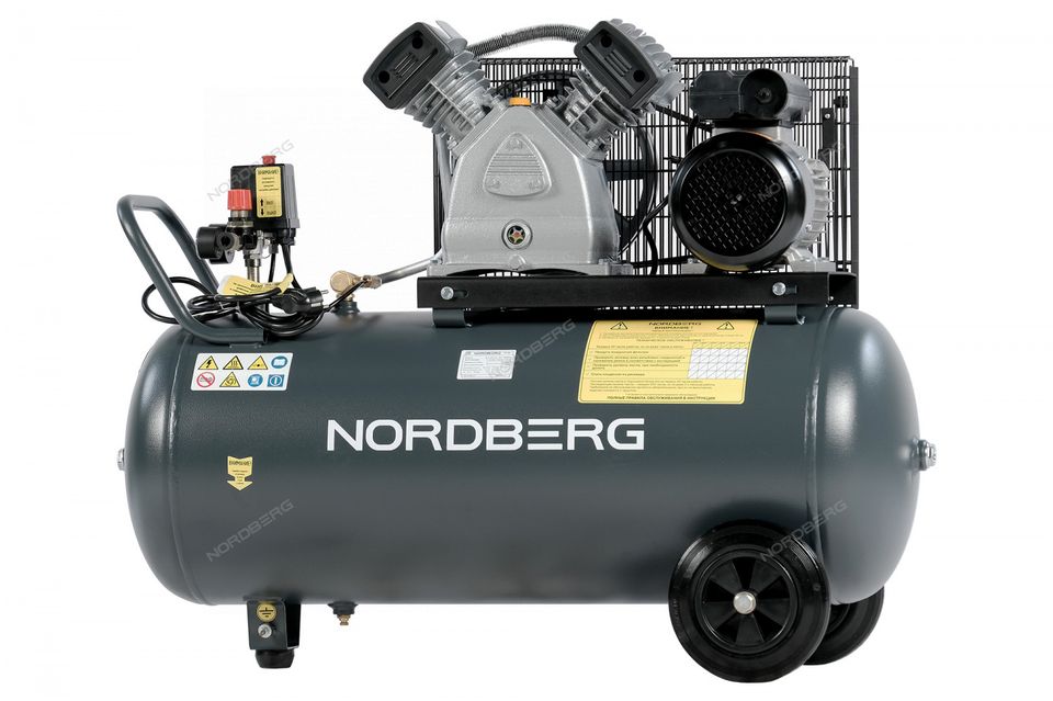 Компрессор поршневой с ременной передачей NORDBERG NCP100/420, 380 В, ресив. 100 л, 420 л/мин