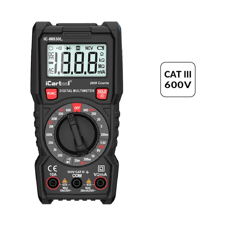Мультиметр цифровой iCartool IC-M830L
