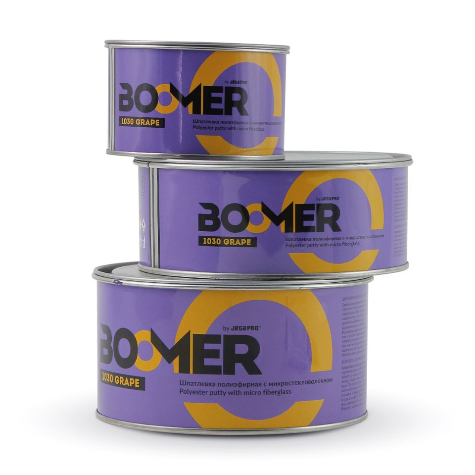 Полиэфирная шпатлёвка с микростекловолокном Boomer 1030 Grape