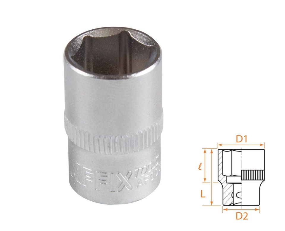 Головка торцевая стандартная шестигранная 3/8" 13 мм AFFIX AF00030013