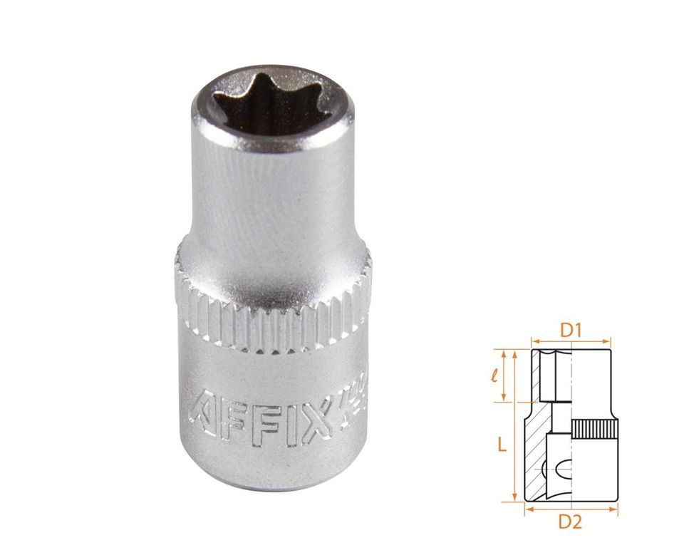 Головка торцевая TORX Е-стандарт 1/4" E8 AFFIX AF00023008