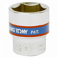 Головка торцевая стандартная шестигранная 3/8", 19 мм KING TONY 333519M
