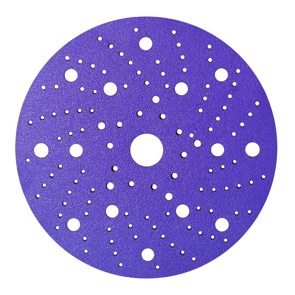Круг шлифовальный на пленочной основе 150 мм GRIP P80 MultiHole Sandwox 328 PLUS Purple Line 328P.150.080.LC
