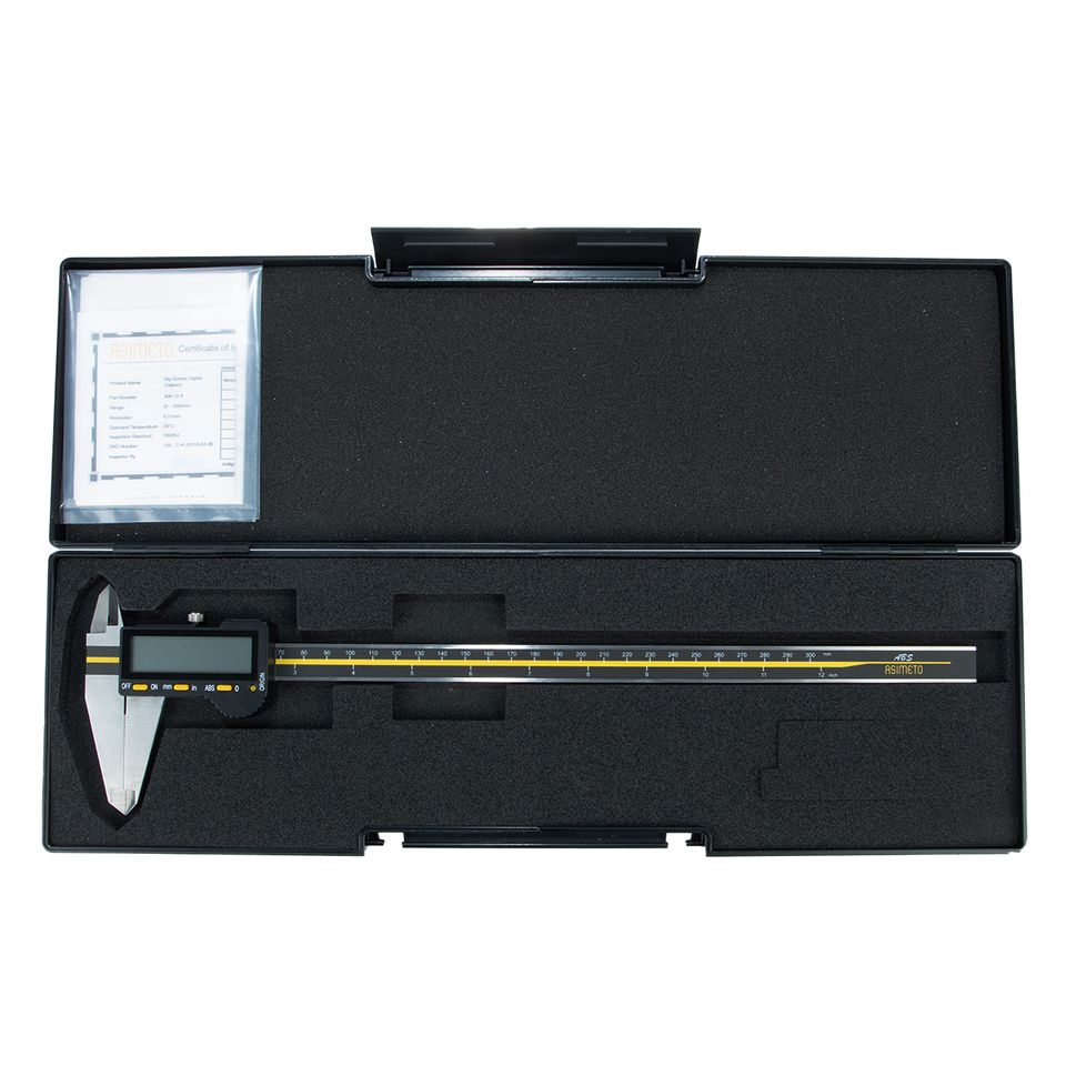 ASIMETO 306-12-4 Штангенциркуль цифровой 0.01мм, 0-300мм, с разъёмом для вывода данных