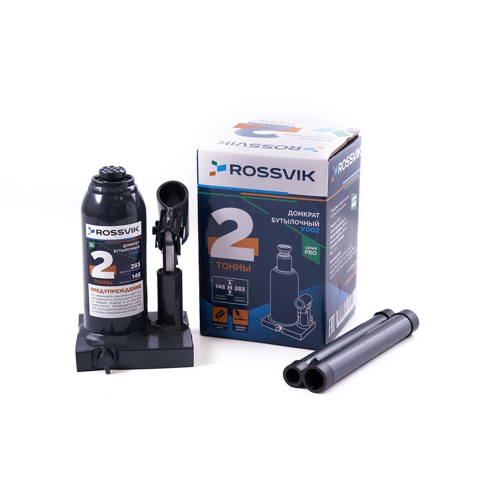 Домкрат бутылочный ROSSVIK V002PRO (г/п 2,0 т)