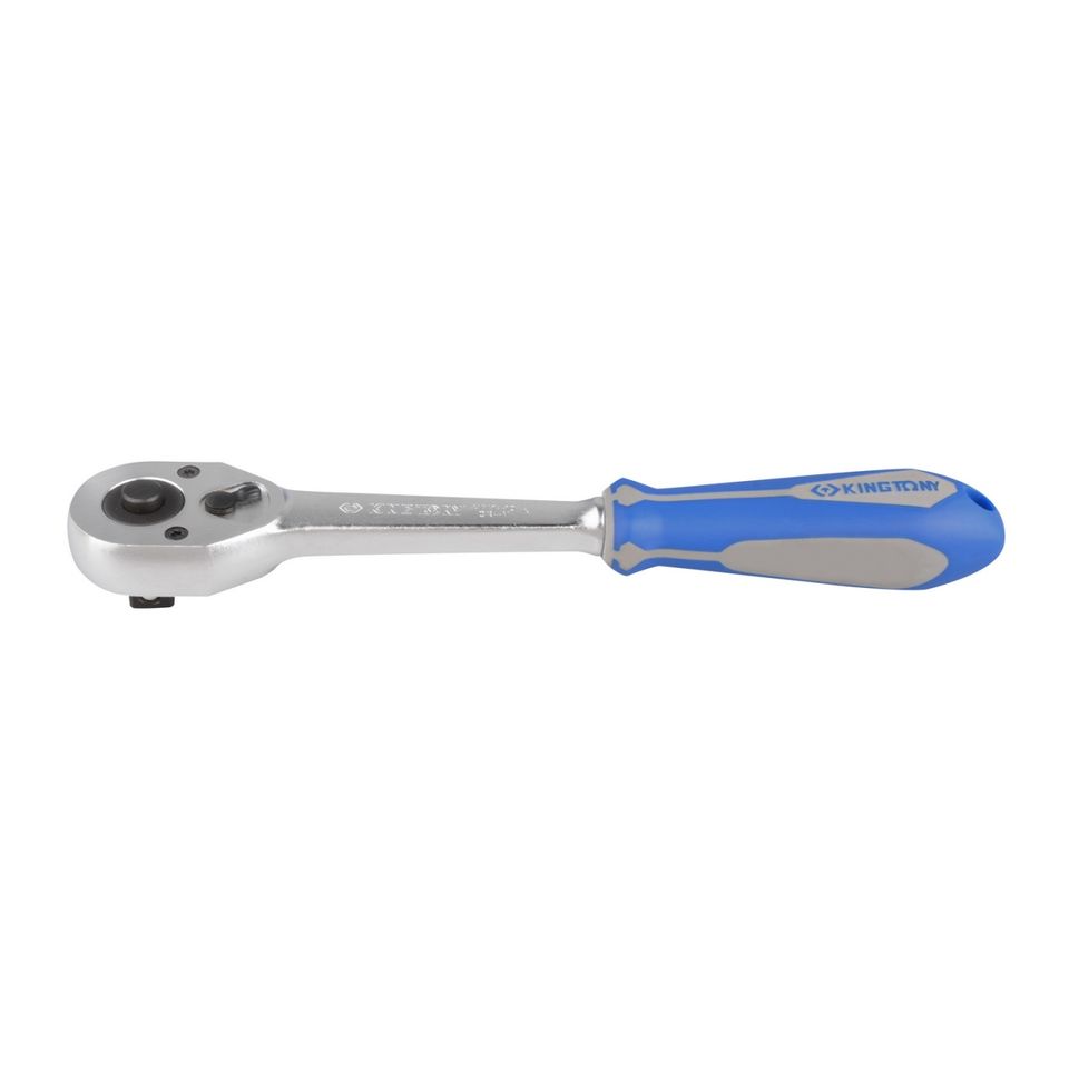 Трещотка 1/2", 250 мм, 32 зубца, флажковая с кнопкой KING TONY 4771-10GR