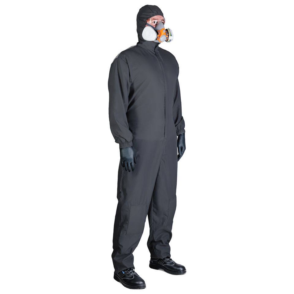 Защитный комбинезон JETA PRO JPC155 из полиэфирной ткани, серый, инд. уп.