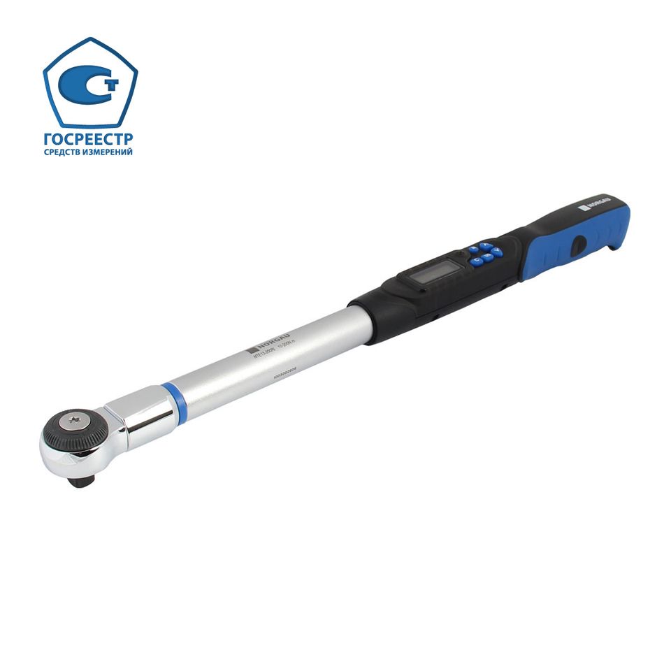 Ключ динамометр. электронный 1/2" 200Нм,NORGAU-NTE13-200RI
