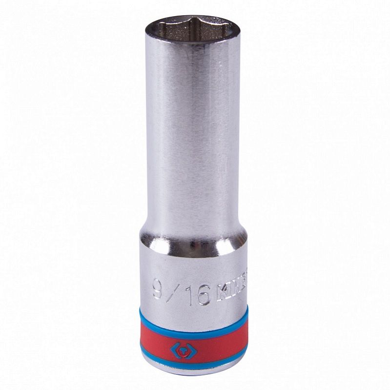 Головка торцевая глубокая шестигранная KING TONY 423518S, 1/2", 9/16", дюймовая