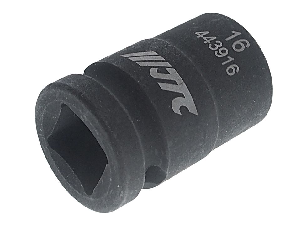 Головка торцевая 12-ти гранная ударная JTC-443916 (1/2", 16 мм, L=38 мм)