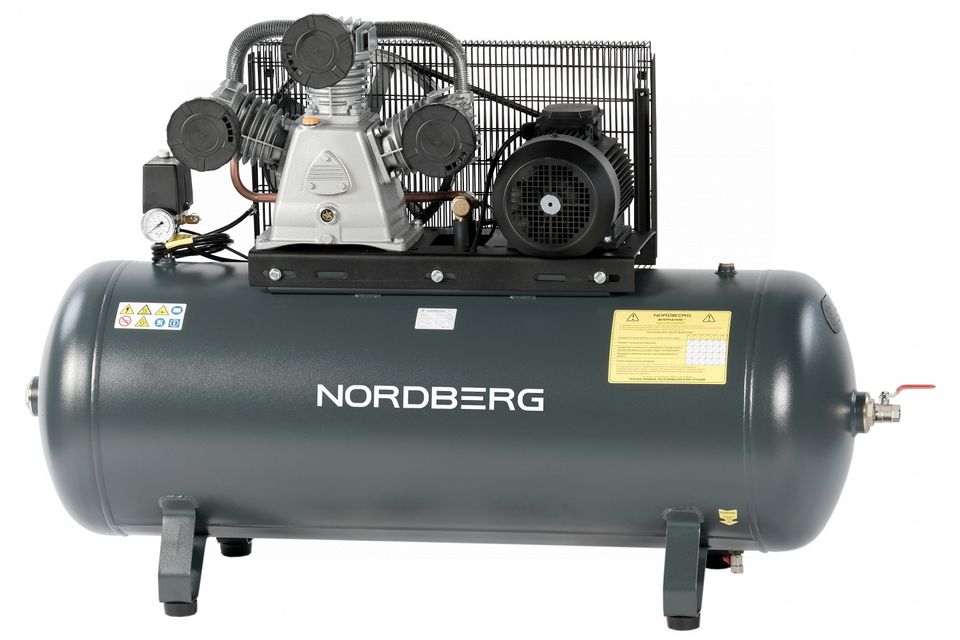 Компрессор поршневой с ременной передачей NORDBERG NCP300/950 (380В, ресив. 270л, 950л/мин)