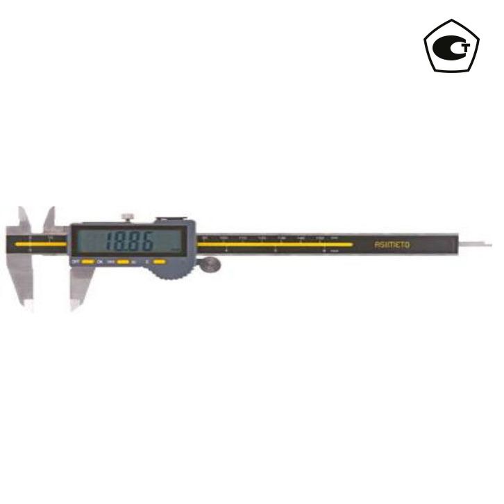 ASIMETO 306-08-4 Штангенциркуль цифровой 0.01мм, 0-200мм, с разъёмом для вывода данных
