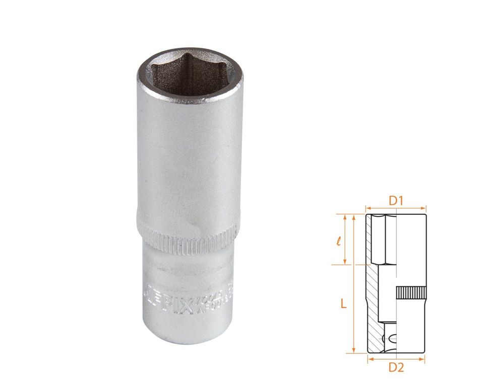 Головка торцевая глубокая шестигранная 3/8" 15 мм AFFIX AF00130015