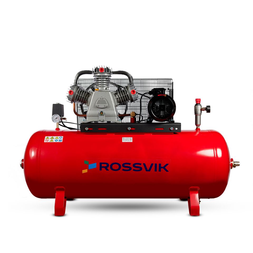 Компрессор ROSSVIK СБ4/Ф-270.LB75 (950 л/мин, 10 бар, ресивер 270 л, 380 В/5,5 кВ, RAL3001 красный)