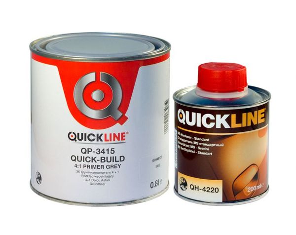 Грунт-наполнитель 4:1 белый QUICKLINE Quick-Build (0,8л+0,2л.отв), 3411/S0,8+4220/0,2