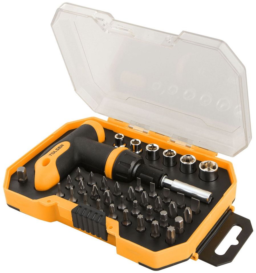 Набор вставок (бит) 1/4" PH, PZ, Hex, Torx, Slotted 41 предмет TOLSEN TT20036