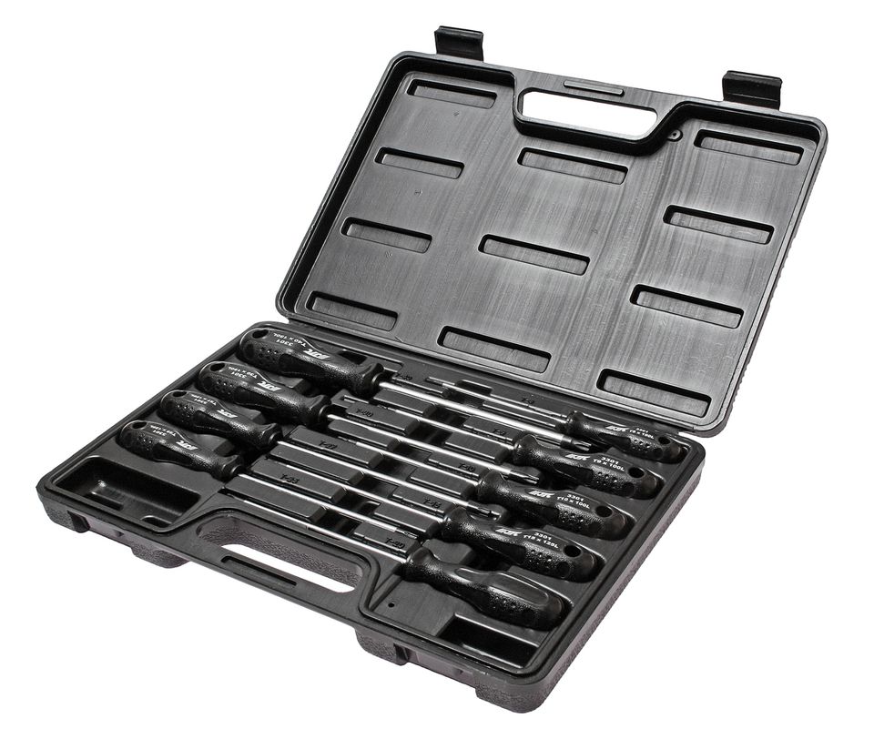 Набор отверток TORX JTC-3301 (T8х100 мм-T40х150 мм, 9 предметов)