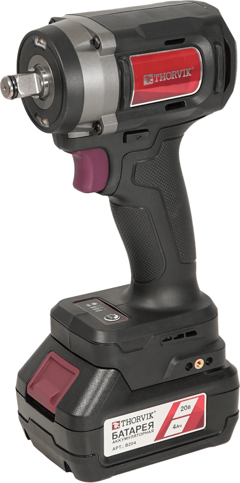 Гайковерт аккумуляторный Thorvik BWI2037, 1/2"DR, 20В, 700 Нм