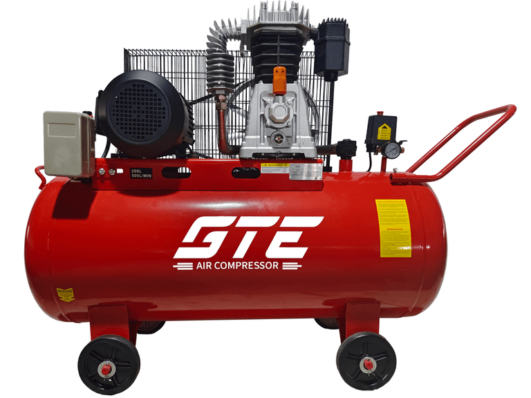 Компрессор поршневой ременной одноступенчатый GTE MR200A500A (380 В, 500 л/мин, ресивер-200 л)