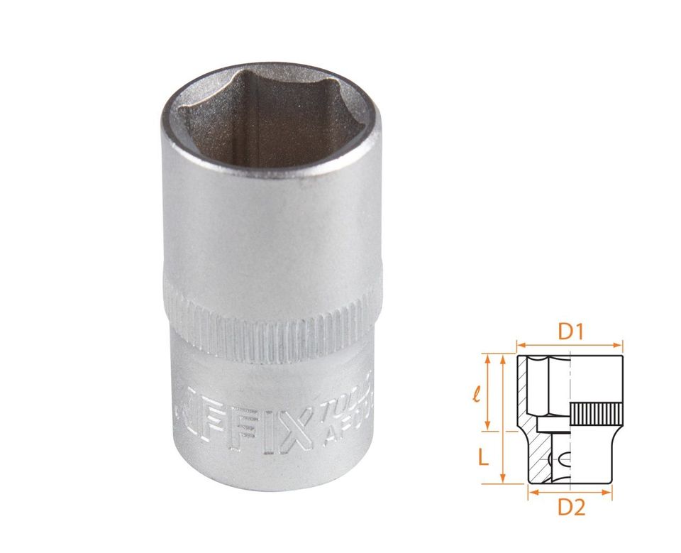 Головка торцевая стандартная шестигранная 1/2" 16 мм AFFIX AF00040016