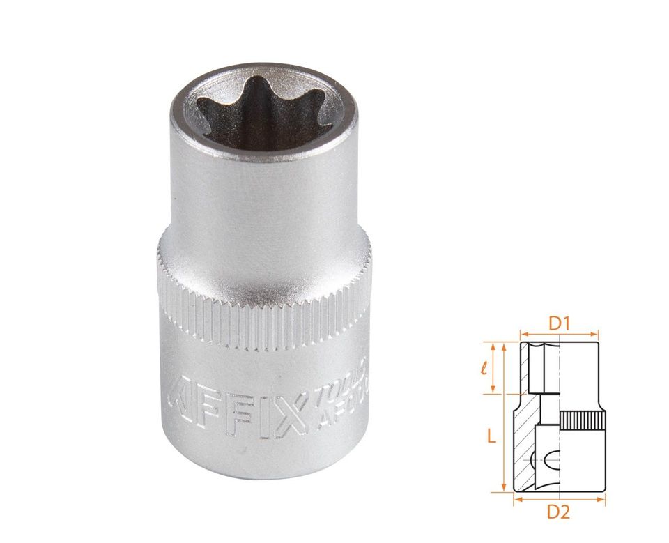 Головка торцевая TORX Е-стандарт 1/2" E16 AFFIX AF00043016