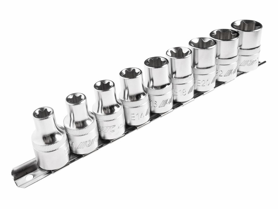 Набор головок торцевых JTC-H409E (1/2", TORX, Е10-Е24, 9 предметов)