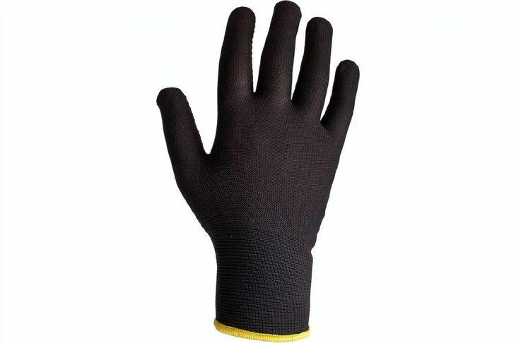 Легкие бесшовные перчатки JETA PRO JS011pb из полиэфирный волокон, цвет черный, размер M /12пар/