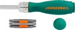 Отверточная рукоятка трещоточная в наборе JONNESWAY DR0107S. 7 предметов