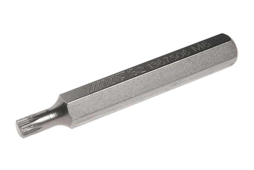 Бита SPLINE удлиненная JTC-1367506 (M6х75 мм, 10 мм, S2)