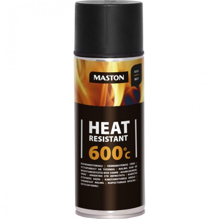 Краска термостойкая черная Maston 710-221 600 С 0,4 л