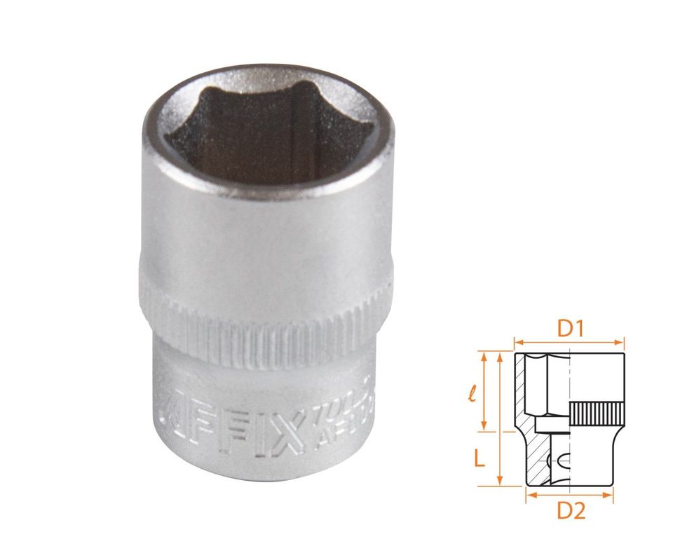 Головка торцевая стандартная шестигранная 3/8" 14 мм AFFIX AF00030014