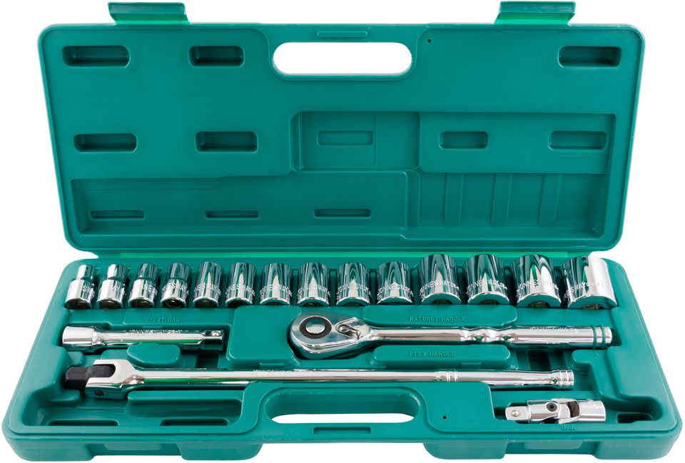 Набор головок торцевых дюймовых S05H4219S, 1/2"DR, SAE 3/8"--1-1/4", 19 предметов