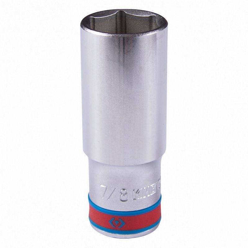 Головка торцевая глубокая шестигранная KING TONY 423528S 1/2", 7/8", дюймовая