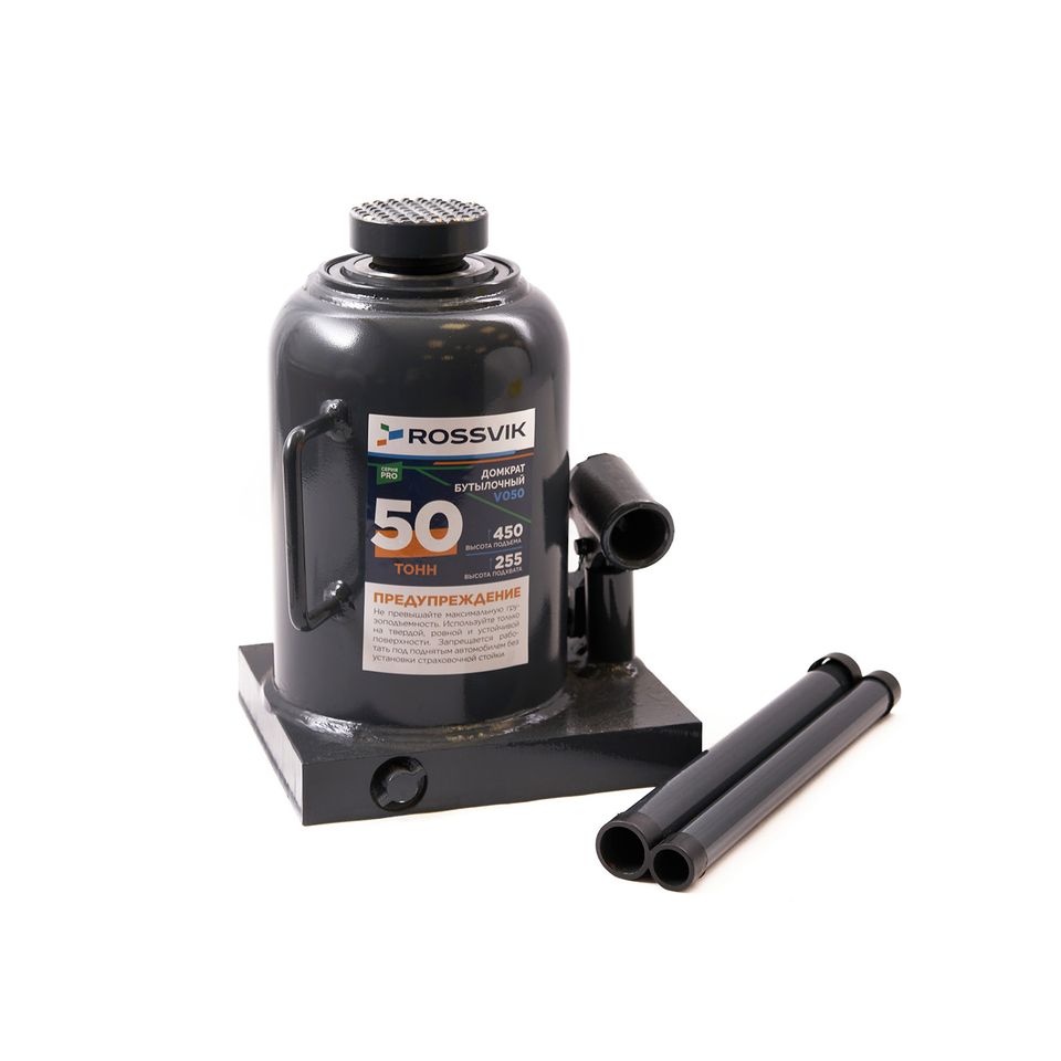 Домкрат бутылочный ROSSVIK PRO V050 (г/п 50,0 т)