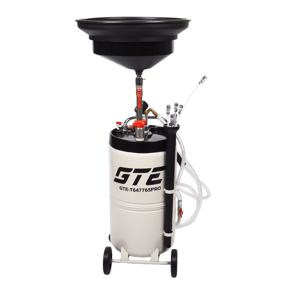 Комбинированная установка для слива/откачки масла GTE-T647765PRO (65 л.) с поворотным поддоном 15 л. и колбой
