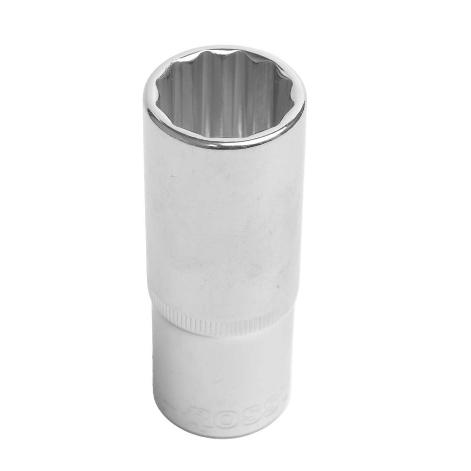 Головка торцевая глубокая 12-гранная ROSSVIK SD121222 (1/2", 22 мм)