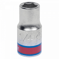 Головка торцевая стандартная шестигранная 1/4", 1/4", дюймовая KING TONY 233508S