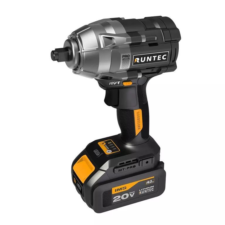 Гайковерт ударный аккумуляторный RUNTEC PRO 1/2", 20В, 2*4Ач, 1100Нм RUNTEC RT-IW1100