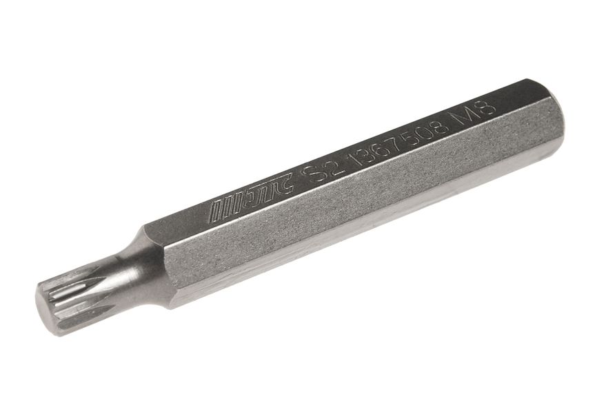 Бита SPLINE удлиненная JTC-1367508 (M8х75 мм, 10 мм, S2)